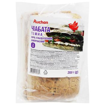 Чиабатта Auchan темная замороженная 200г - купить, цены на Auchan - фото 1