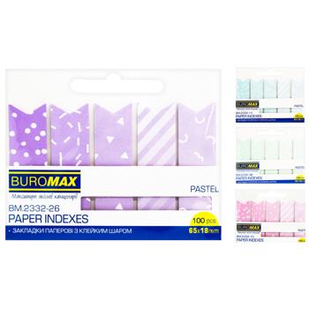 Buromax Pastel Pink Paper Indexes 65x18mm 100 Sheets - buy, prices for METRO - photo 1