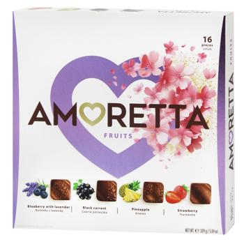 Mieszko Amoretta Fruits Pineapple, Blackcurrant, Strawberry, Blueberry and Lavender Flavored Candies 106g