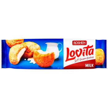 Печиво Roshen Lovita Soft Cream Cookies з молочною начинкою 127г - купити, ціни на - фото 2