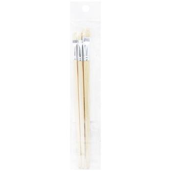 Auchan Fine Paint Brushes Set 3pcs