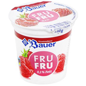 Йогурт Bauer Fru Fru Малина 0,1% 150г - купить, цены на Auchan - фото 1