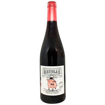 Вино Aujoux Beaujolais Le Cochon Chic червоне сухе 12.5% 0.75л - купити, ціни на Cупермаркет "Харків" - фото 1