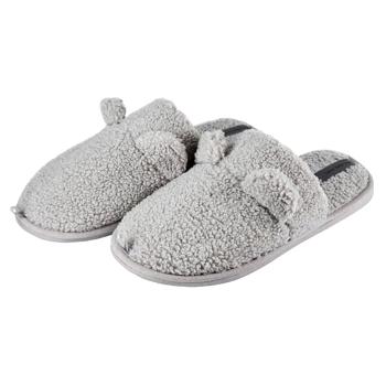 Тапочки домашние Twins женские меховые серые р. 41 HS-TEDDI - купить, цены на Cупермаркет "Харьков" - фото 2