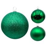 Green Plastic Christmas Tree Ball 7cm in assortment