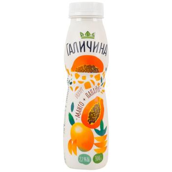 Йогурт Галичина манго-папайя 2,2% 300г