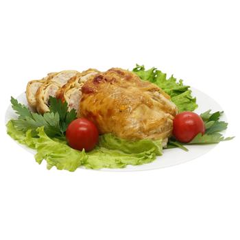 Курица фаршированная блинами по-царски