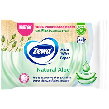 Туалетний папір Zewa Aloe vera вологий 42шт - купити, ціни на МегаМаркет - фото 1