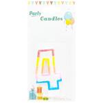 Свічка для торта кольорова Цифра 4