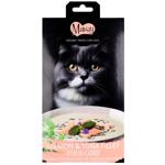 Mavsy Creamy Tuna and Salmon Cream Soup with Blooming Alfalfa and Dash of Catnip Cat Snack 5pcs*15g