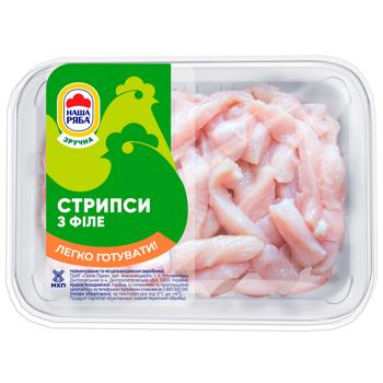 Стрипсы с филе куриные Наша Ряба охлажденные 500г