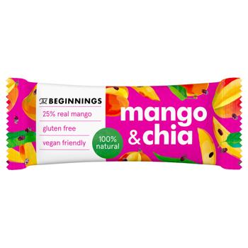 The Beginnings Fruit Bar with Mango and Chia 40g - buy, prices for NOVUS - photo 1