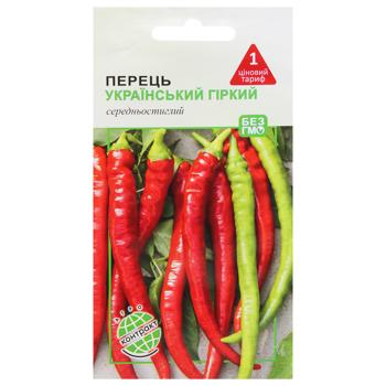 Agrokontrakt Pepper Ukrainian Bitter Seeds 0.3g - buy, prices for EKO Market - photo 1