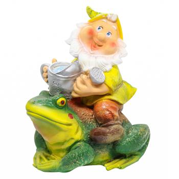 Gnome Rider Garden Sculpture