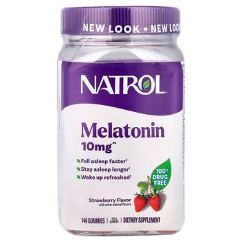 Мелатонін, Melatonin, Sleep, Natrol, смак полуниці, 10 мг, 140 жувальних цукерок (5 мг у кожній жува - купить, цены на Biotus - фото 1