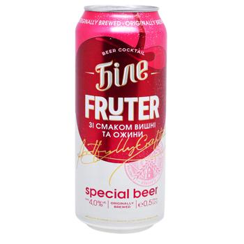 Пиво Черниговское Белое Fruter со вкусом вишни и ежевики 4% 0,5л - купить, цены на  - фото 1