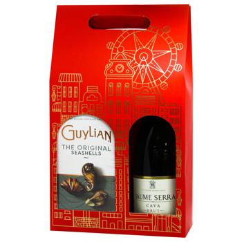 Cava Brut Sparkling Wine 11.5% 0.75l and Guylian Sweets 125g Set - buy, prices for MegaMarket - photo 1