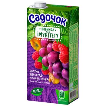 Sadochok for Immunity Apple-Grape-Raspberry-Ginger Juice Drink 0.95l - buy, prices for COSMOS - photo 1