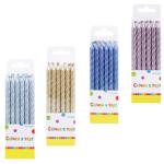 Party Favors Metallic Candles 12pcs