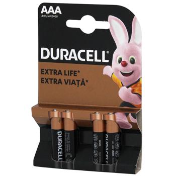 Батарейки Duracell ААА 4шт - купить, цены на КОСМОС - фото 1