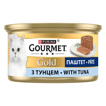 Корм влажный Gourmet Gold с тунцом для кошек 85г - купить, цены на КОСМОС - фото 3