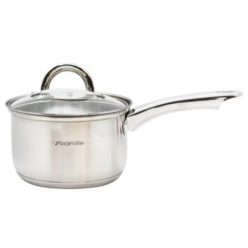 Kamille Stainless Steel Ladle with Glass Lid 2l 16x10.5cm - buy, prices for - photo 2