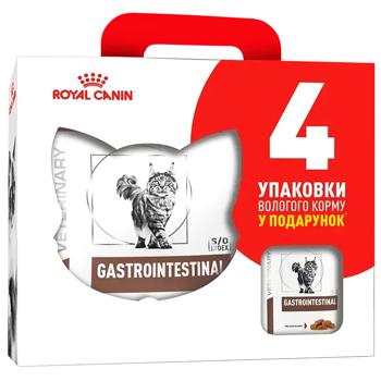 Набір корму Royal Canin Gastrointestinal для котів із захворюваннями шлунково-кишкового тракту сухий 2кг + вологий 4шт*85г - купити, ціни на MasterZoo - фото 1