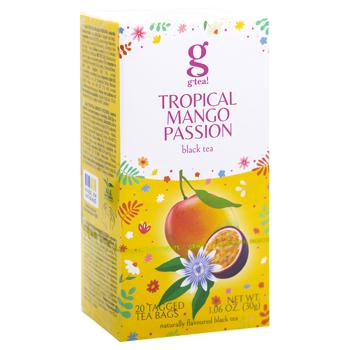 G'tea! Mango and Passion Fruit Black Tea 1.5g*20pcs - buy, prices for ULTRAMARKET - photo 2