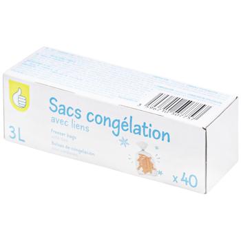 Пакеты для заморозки Auchan 3л 40шт - купить, цены на Auchan - фото 1