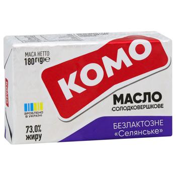 Масло Комо Селянське солодкоовершкове безлактозне 73% 180г - купити, ціни на - фото 2