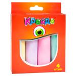 Strateg Colorful Round Chalk 4pcs