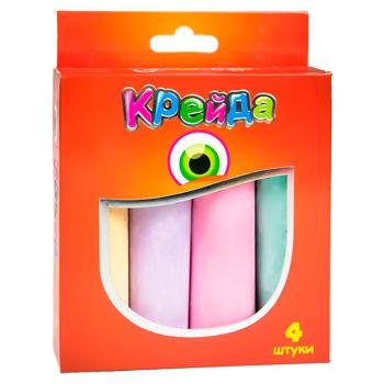 Strateg Colorful Round Chalk 4pcs - buy, prices for Ideal - photo 1