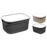 Корзина Ucsan Plastic Drop прямоугольная с крышкой 6,6л