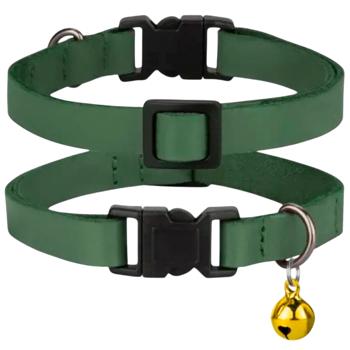 Barksi BronzeDog Crazy шкіряний нашийник для котів XS - зелений - купити, ціни на MasterZoo - фото 3
