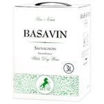 Вино Basavin Совиньон белое сухое 11% 3л