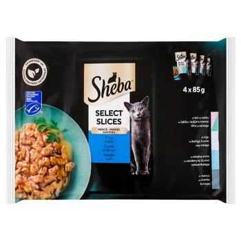 Sheba Assorted Fish Wet Food for Cats 4pcs*85g