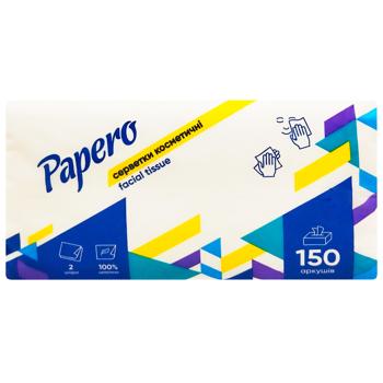 Papero White Double-layer Cosmetic Napkins 150s - buy, prices for - photo 3