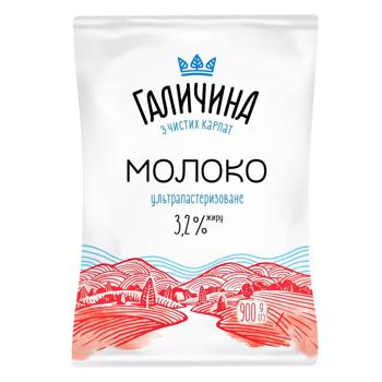 Galychyna UHT Milk 3.2% 900g - buy, prices for ULTRAMARKET - photo 1