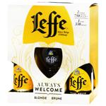 Пиво Leffe Blonde 0,75л + Leffe Brune 0,75л + бокал 0,33л