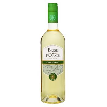 Brise de France Chardonnay white dry wine 12.5% 0.75l - buy, prices for NOVUS - photo 1