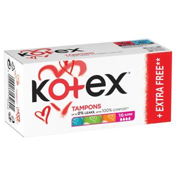 Kotex Ultra Sorb Super Additional Protection Against Leakage Tampons 16pcs