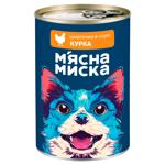 Корм влажный Мясная Миска с курицей для собак 415г