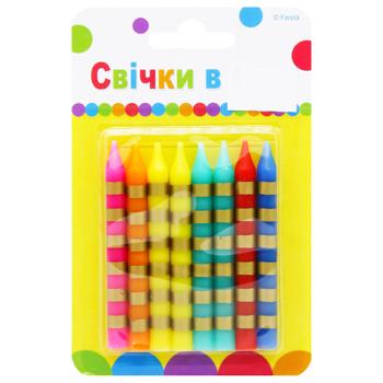 Happy Birthday Cake Candles 8pcs - buy, prices for MegaMarket - photo 1