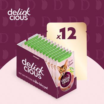Корм влажный Delickcious с ягнятиной, курицей и спаржевой фасолью для кошек 85г - купить, цены на MasterZoo - фото 3