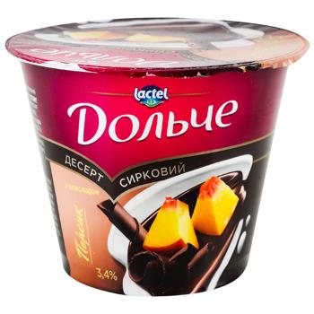 Dolche Cottage Cheese Dessert Peach and Chocolate 3.4% 200g - buy, prices for ULTRAMARKET - photo 1