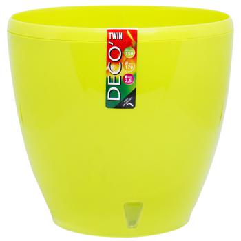 Deco Twin Lime Flowerpot 17cm 2.5l - buy, prices for Auchan - photo 1