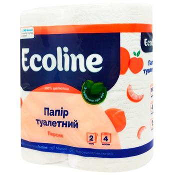 Ecoline Peach 2-Ply Toilet Paper 4pcs - buy, prices for - photo 2