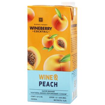 WineBerry Peach White Wine Drink 7.8% 1l - buy, prices for - photo 1