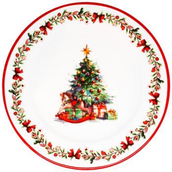 Тарелка десертная Bona Di Рождественская ёлка 19см - купить, цены на WINETIME - фото 1
