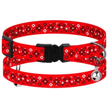 Barksi Urban Вишиванка нейлоновий нашийник для котів XS - червоний - купить, цены на MasterZoo - фото 3